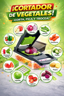 🥗 PICADORA MULTIFUNCIONAL 14 EN 1 🔥 Pica, corta y organiza en segundos + EBOOK GRATIS